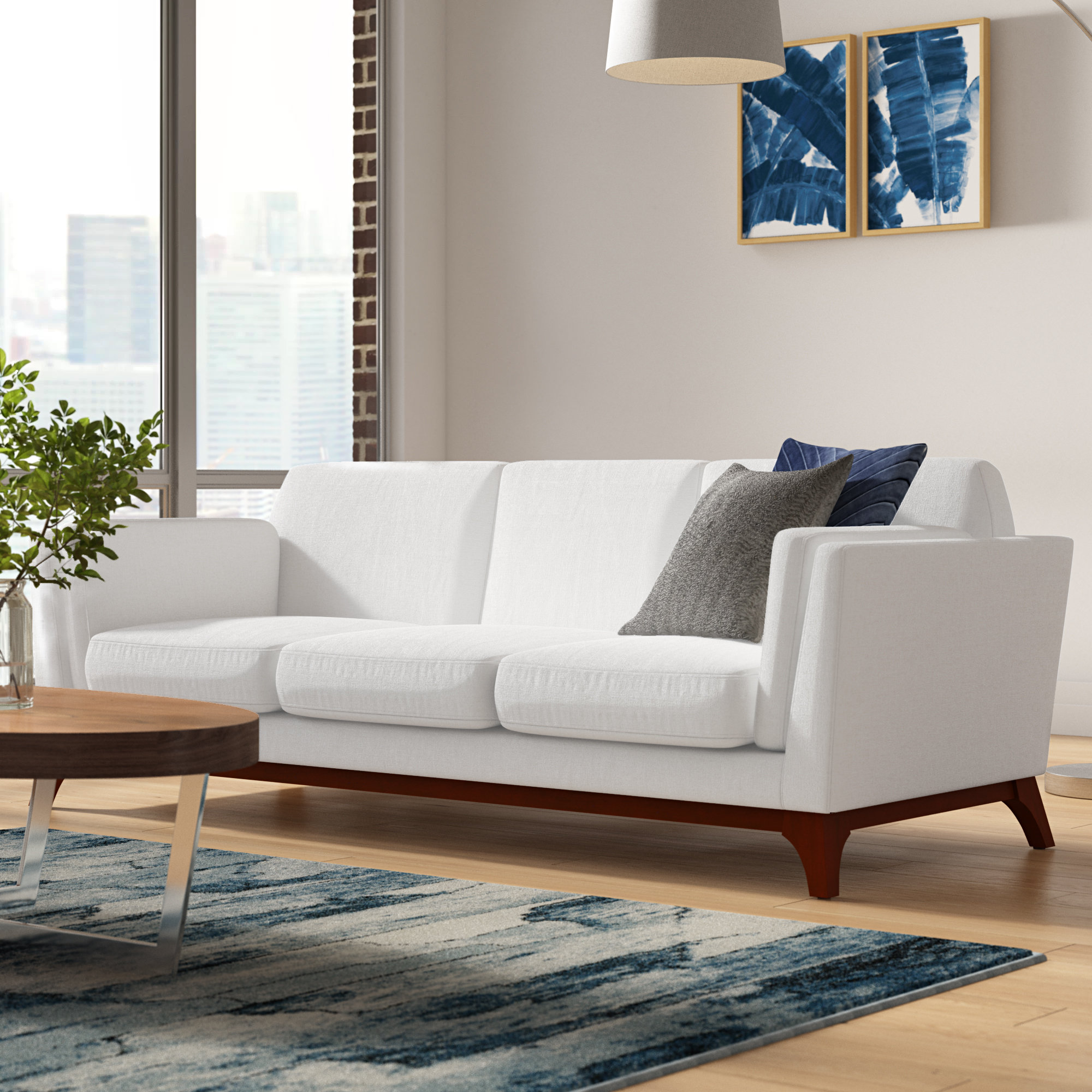 Corrigan Studio Downham 83 5 Square Arms Sofa Reviews Wayfair Corrigan Studio Downham 83 5 Square
