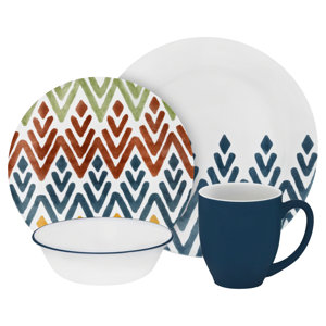 Vive Zamba 16 Piece Dinnerware Set, Service for 4