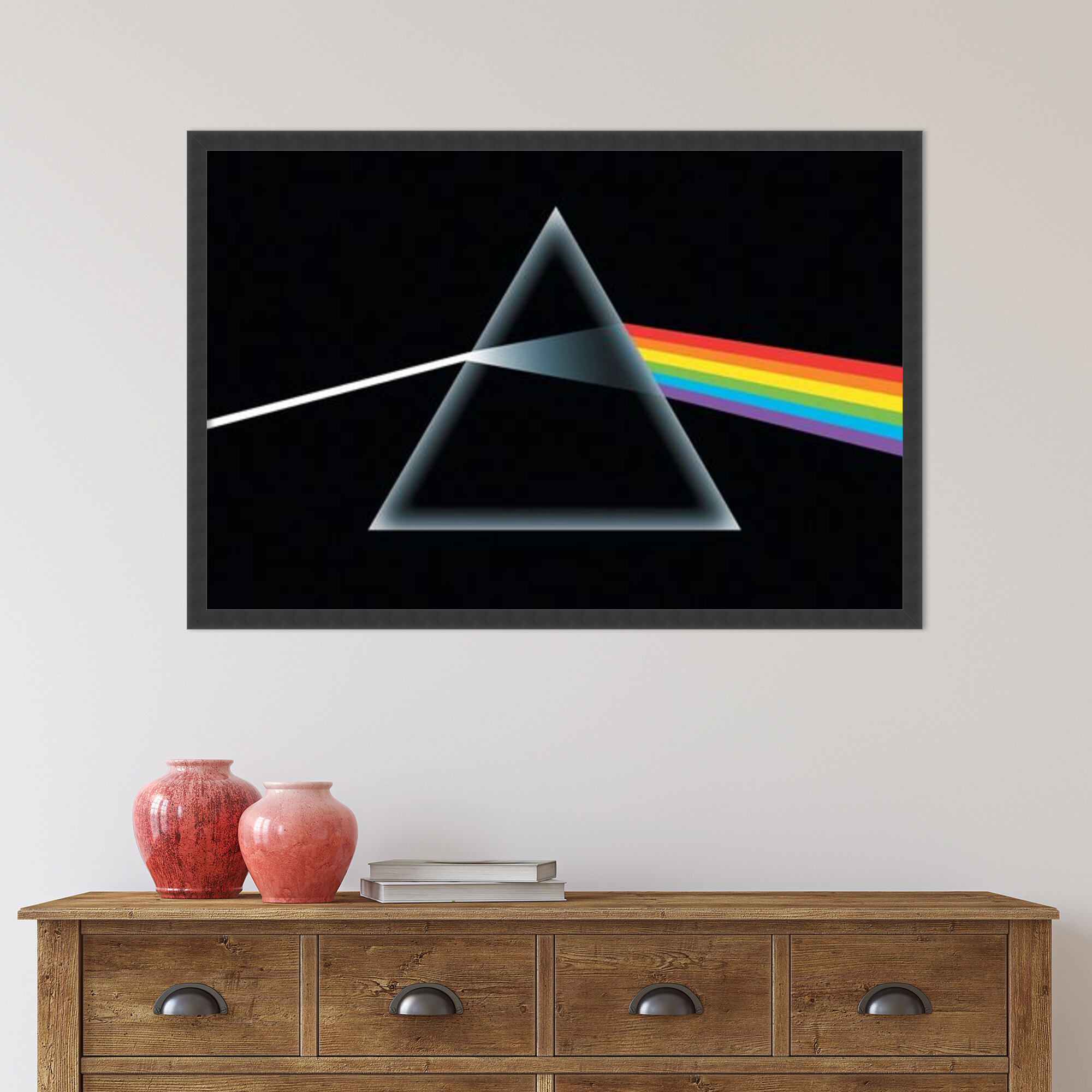 Dark Side Of The Moon Pink Floyd Music Art Wood Box Back Catalogue Print