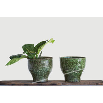 August Grove Danyel Iron Tin Pot Planter Wayfair