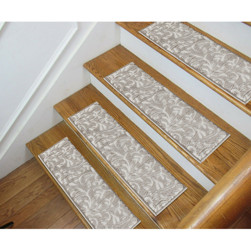 The Sofia Rugs Sofia Rugs Non Slip Carpet Stair Treads Stair Rugs Pack Of 13 Teal Stair Treads Primrose Reviews Wayfair Ca