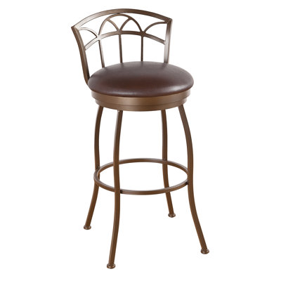 Huges 30 Swivel Bar Stool Red Barrel Studio Frame Finish Flintrock