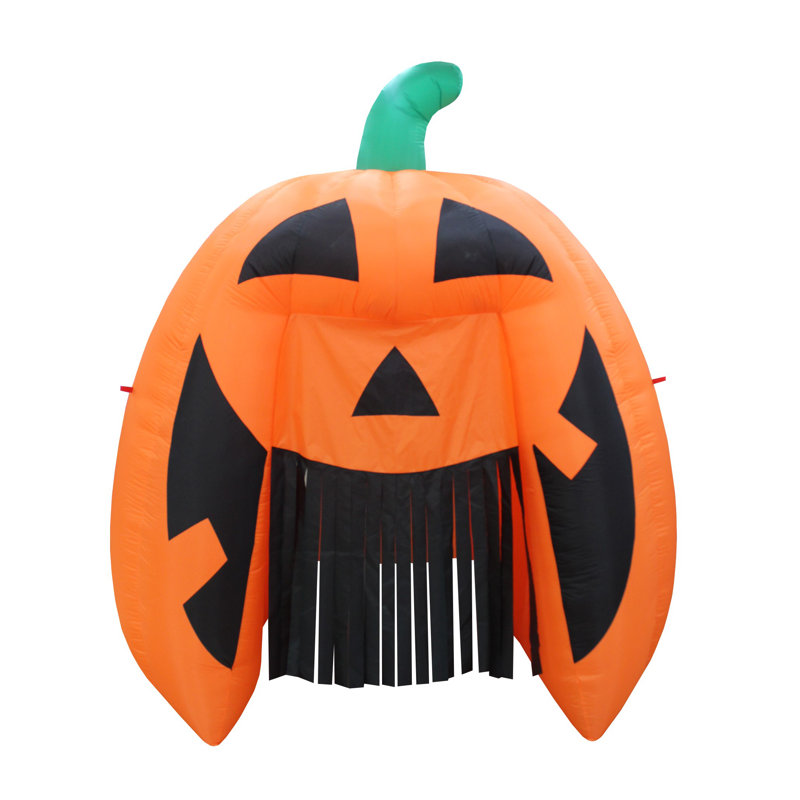 The Holiday Aisle 8 Foot Tall Giant Pumpkin Haunted Archway