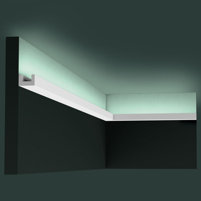 Polystyrene, Primed White 3/4" H x 78" W x 1 1/8" D Crown
