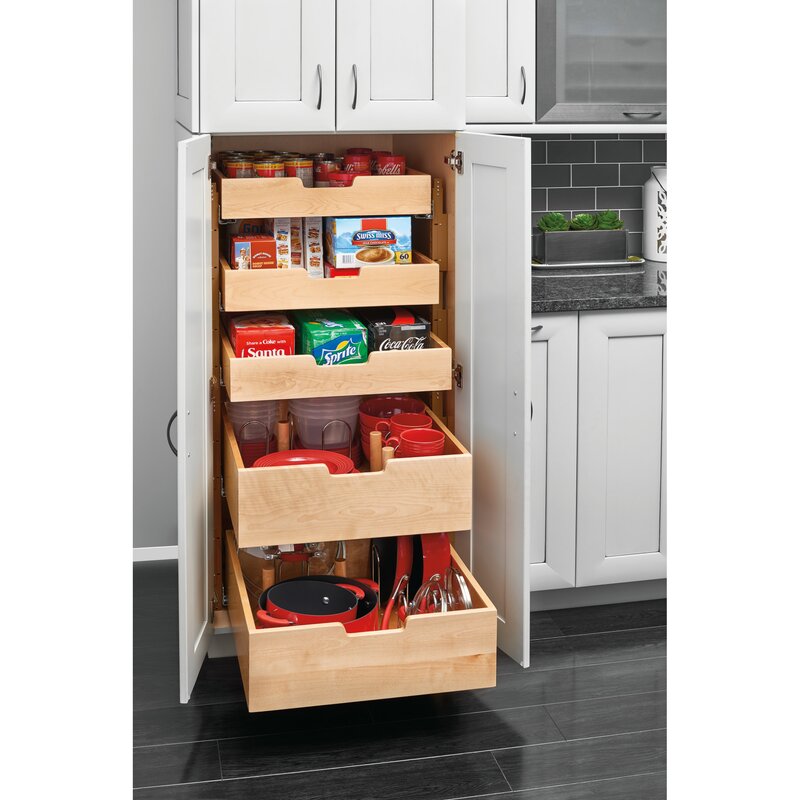 Rev A Shelf Wood Pilaster System Pull Out Pantry Wayfair