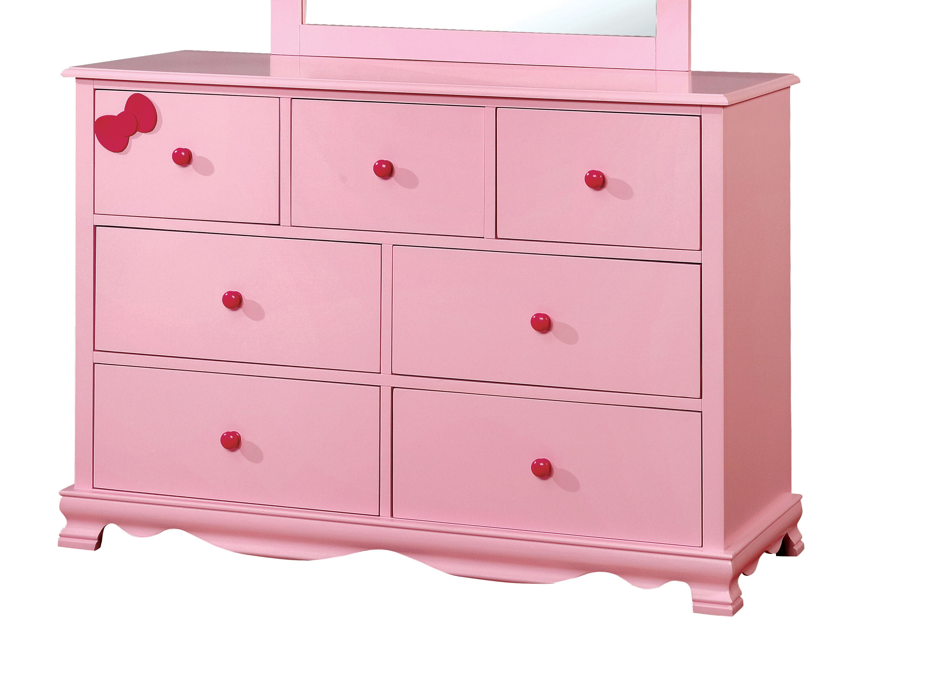 pink kids dressers