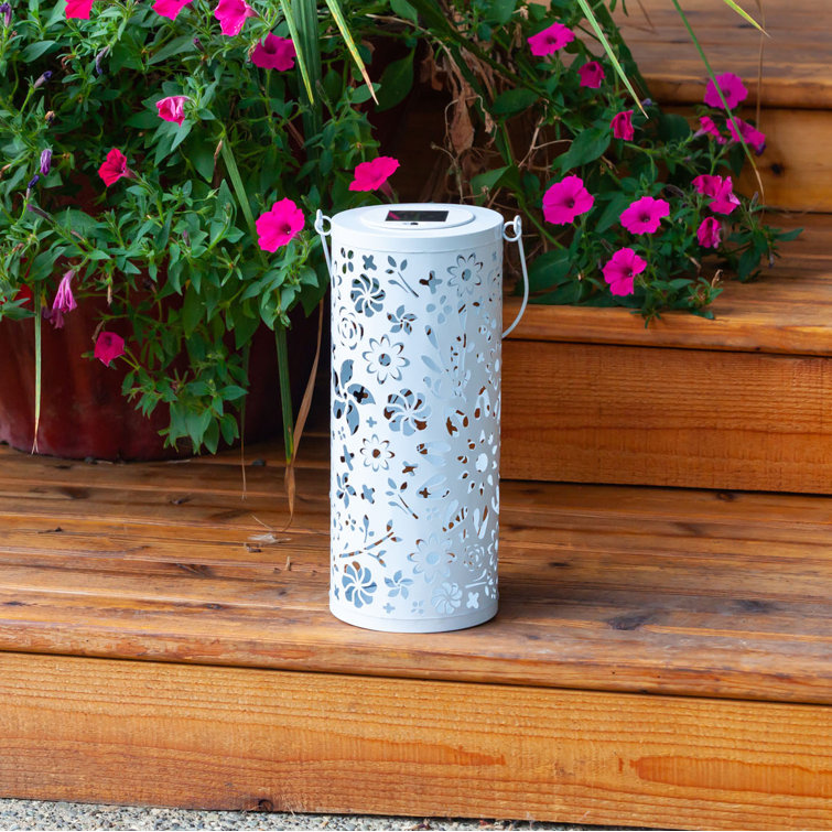Allsop Home And Garden Punched 12 Solar Powered Integrated Led Outdoor Lantern Reviews Wayfair
