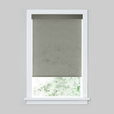 LEVOLOR Custom Cordless Solar Screen Sheer Roller Shade in Gray LEVOLOR Width 4250W Length 42L