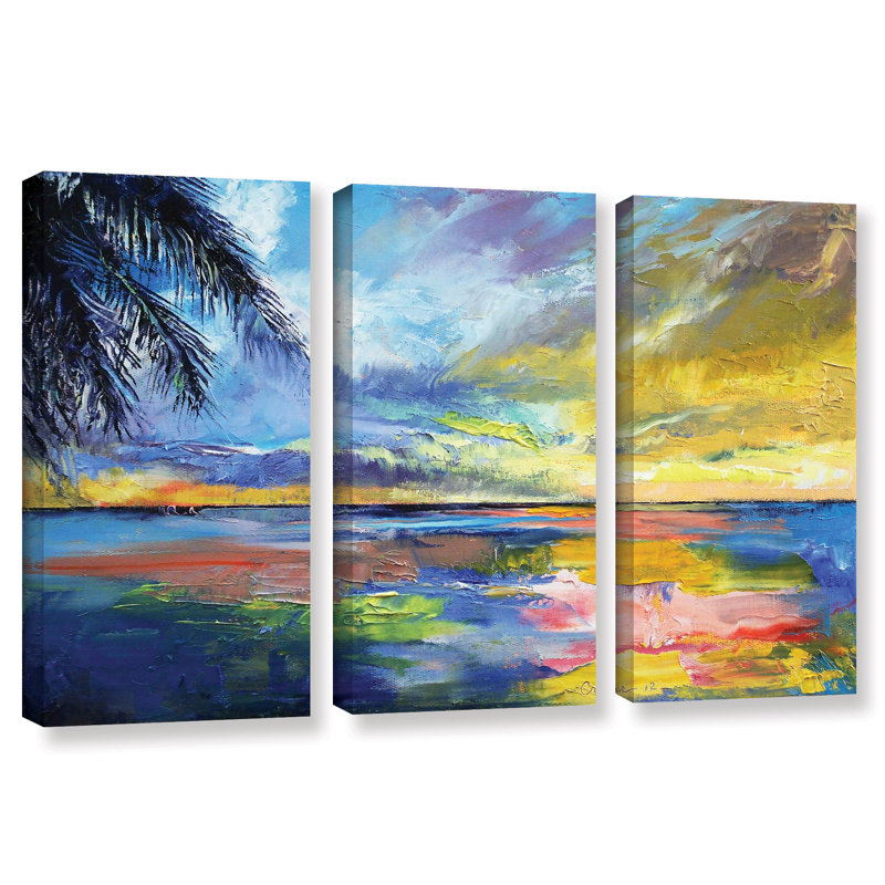 Bay Isle Home Islamoradana Sunset 3 Piece Painting Print On