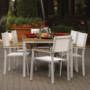 Farmington 7 Piece Dining Set with Stackable Chairs