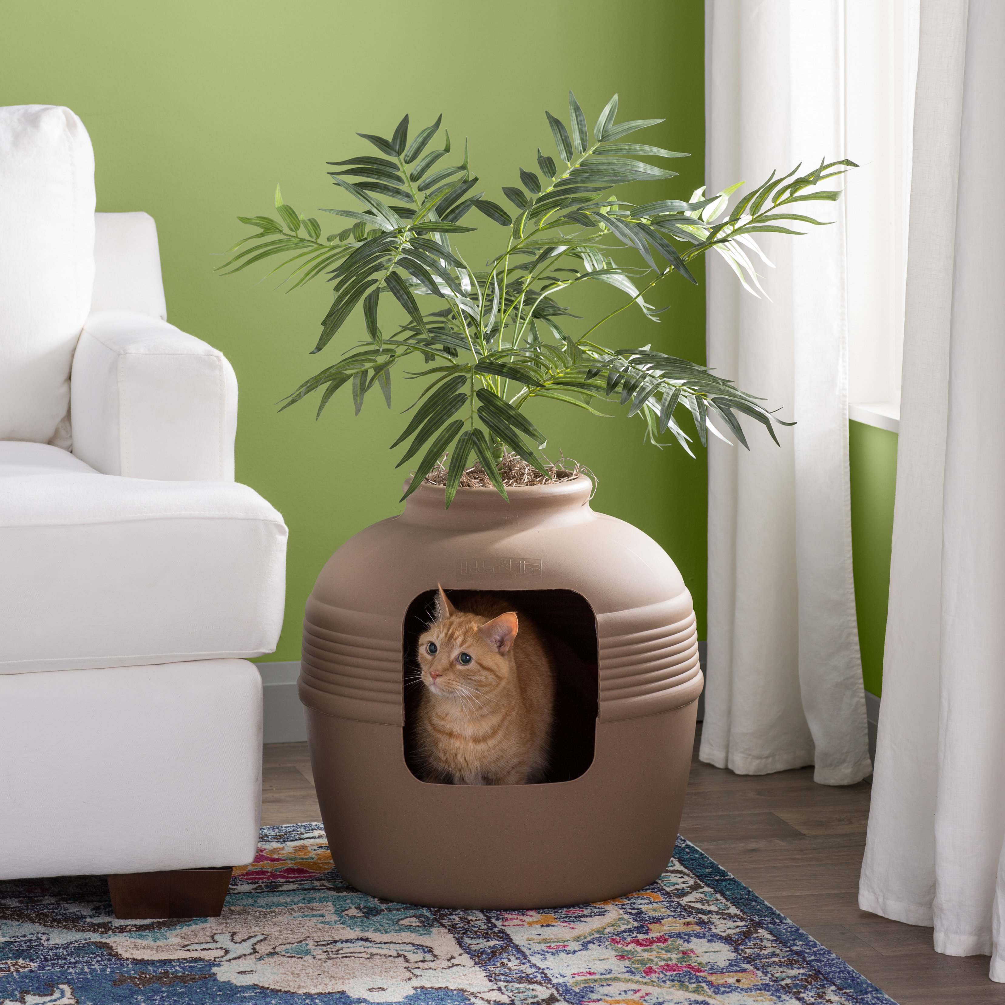 Archie Oscar Litiere Pour Chat Dissimulee Avec Plante De Decoration Elijah Et Commentaires Wayfair Ca