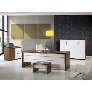 Go to store & view more images Corrigan Studio Neriah Modern 4 Piece Desk Office Suite