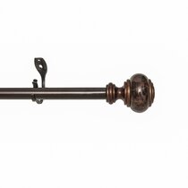 EXTRA LARGE IRON SCROLL CURTAIN ROD Adjustable 64"-110" Amish Handcrafted USA 