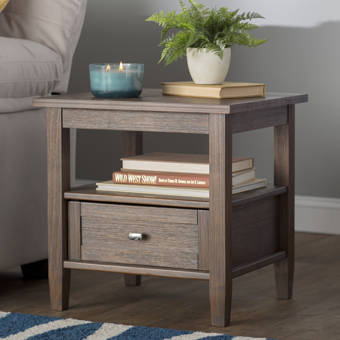 One Allium Way Pinzon End Table With Storage Wayfair