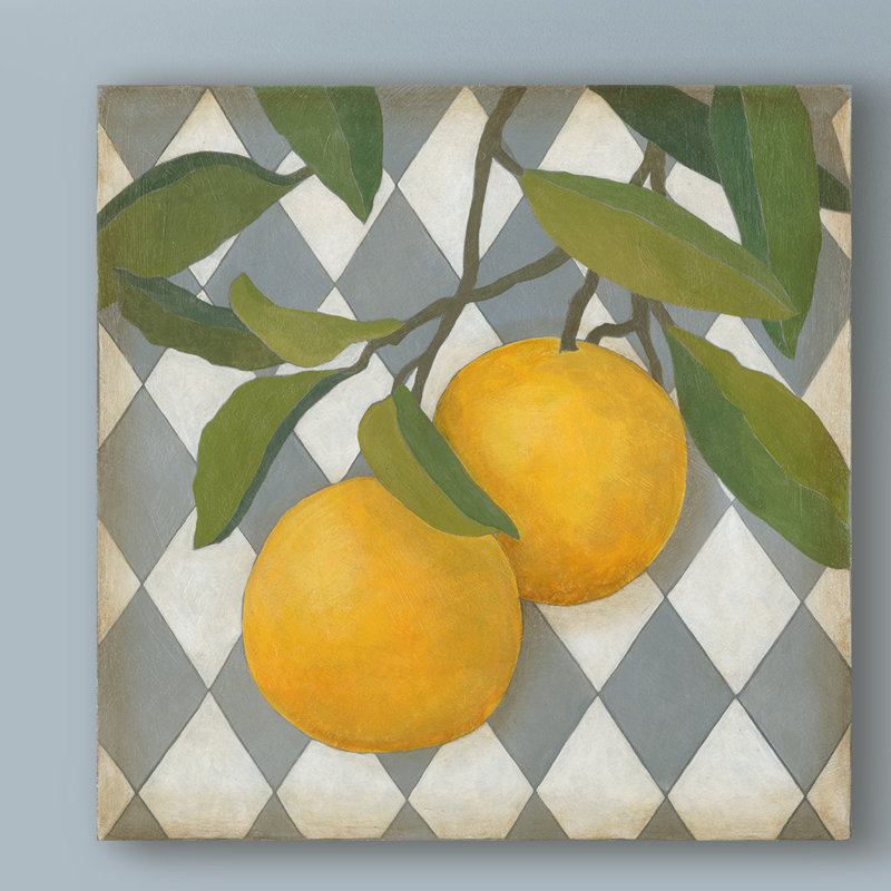 Fleur De Lis Living Fruit And Pattern Iv Acrylic Painting Print
