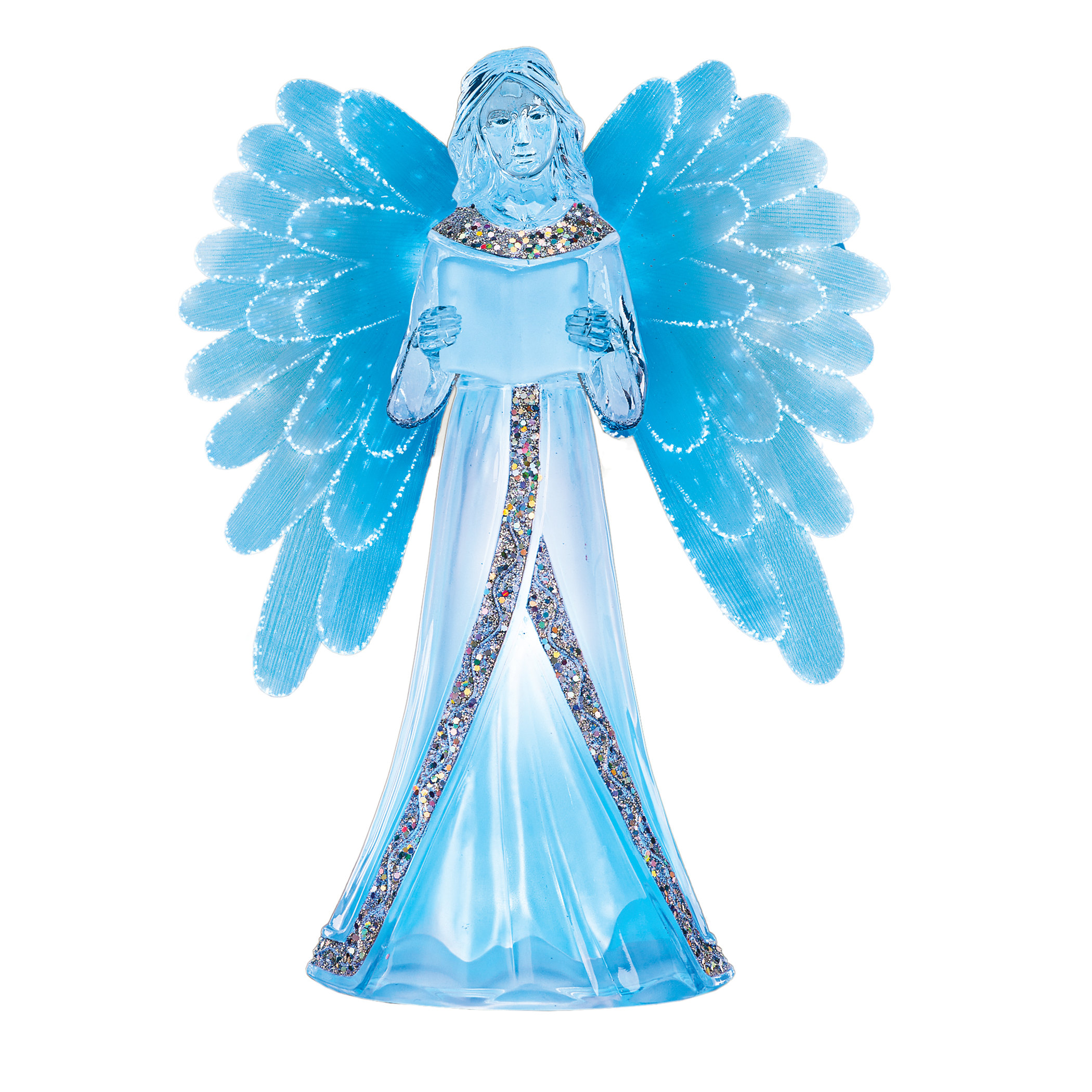 The Holiday Aisle® Angel with Fiber Optic Wings Tree Topper Wayfair