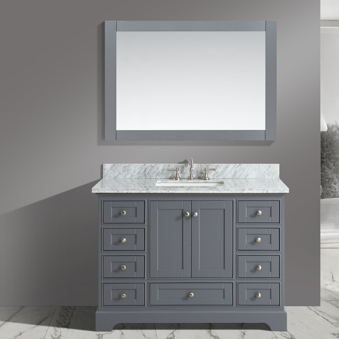 Castellanos 48 Single Bathroom Vanity Set With Mirror Reviews Joss Main