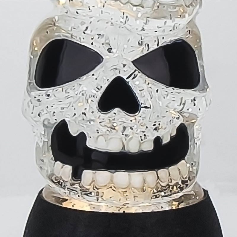 The Holiday Aisle Led Halloween Triple Skulls Stack Tower Snow Globe Wayfair