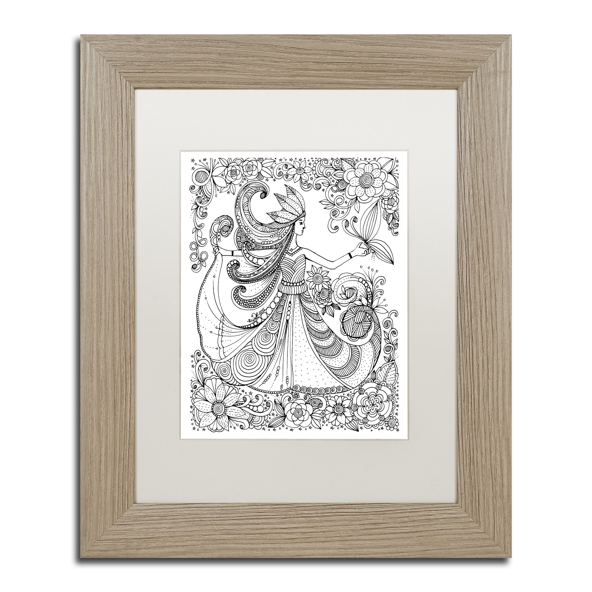 Trademark Art Woman By KCDoodleArt Framed Graphic Art Wayfair