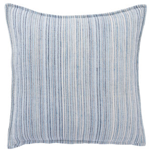 blue striped throw pillows
