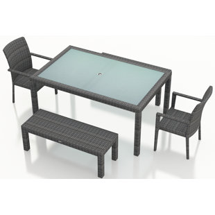 Go to store & view more images Hobbs 5 Piece Sunbrella Dining Set by Rosecliff Heights