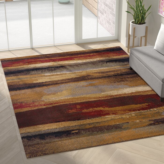 Wade Logan® Mettler Abstract Area Rug in Brown/Beige & Reviews | Wayfair