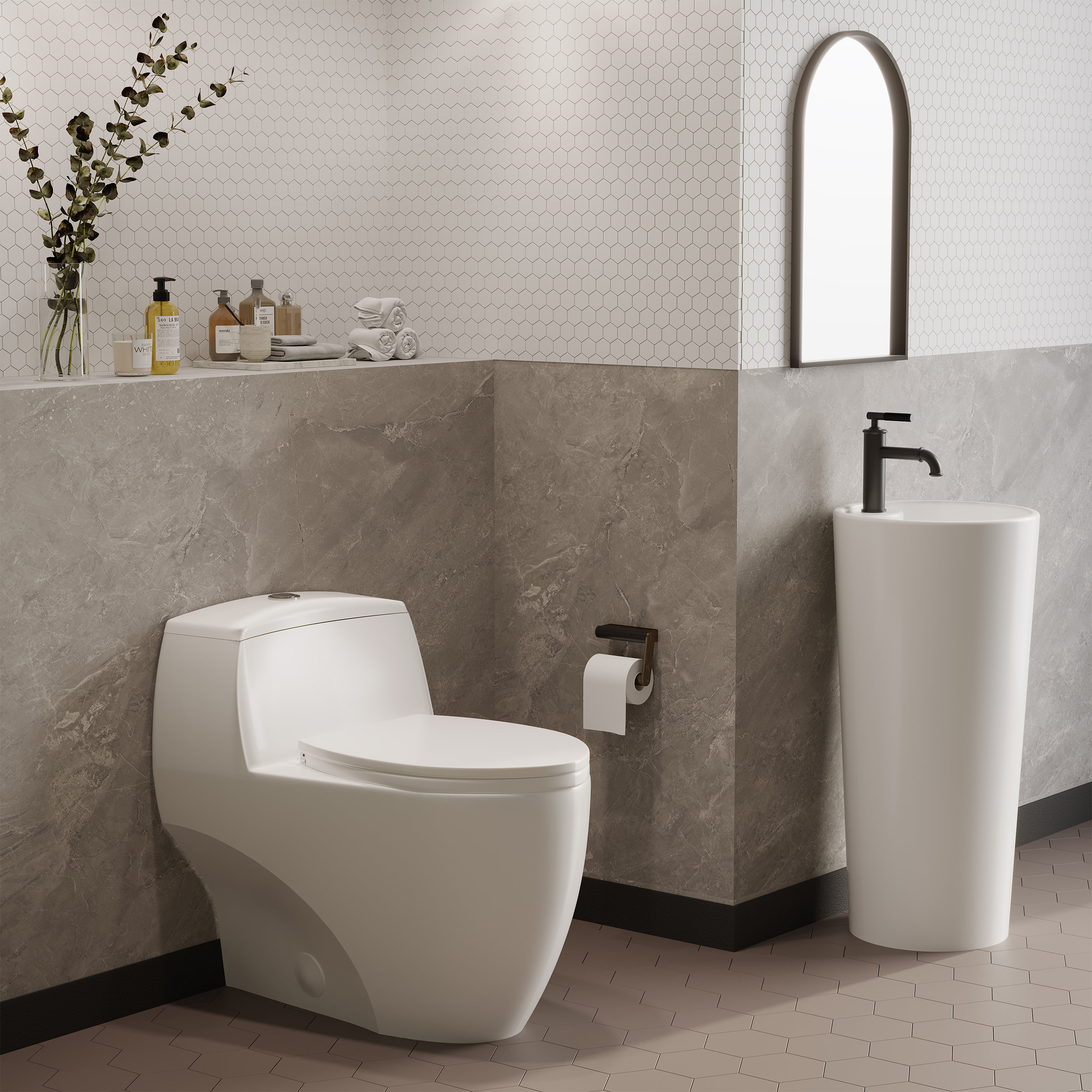 Swiss Madison DualFlush Elongated OnePiece Toilet & Reviews Wayfair