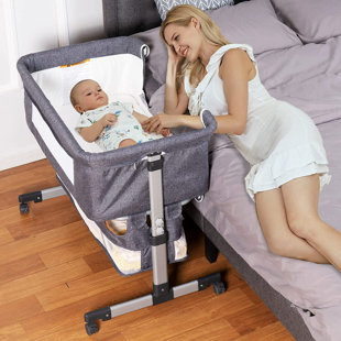 ABREEZE Baby Lounger Baby Nest Comforter Co-Sleeping Newborn Lounger Crib & Bassinet Mattress Machine Washable Cushion Portable Infant Bed Coffee Stars 
