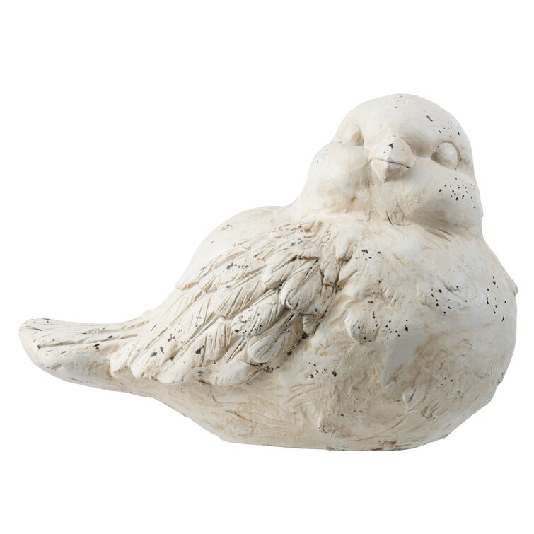 Ophelia & Co. Blizzard Bird Figurine - White | Wayfair