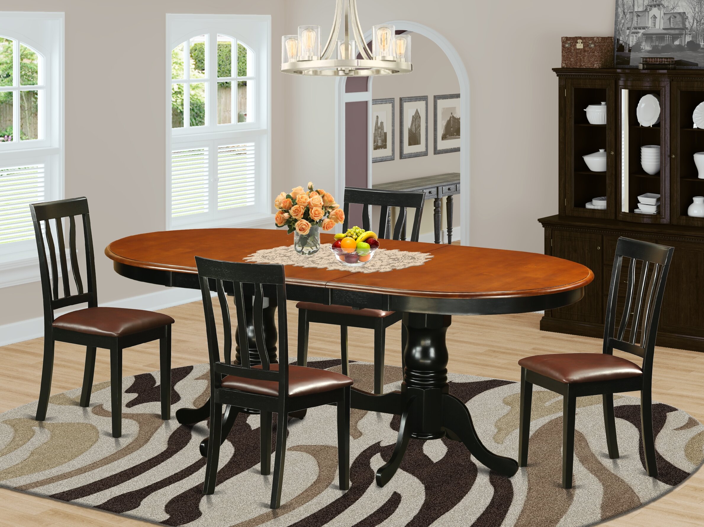 Lark Manor Ruhlman Butterfly Leaf Solid Wood Dining Set Wayfair 7980