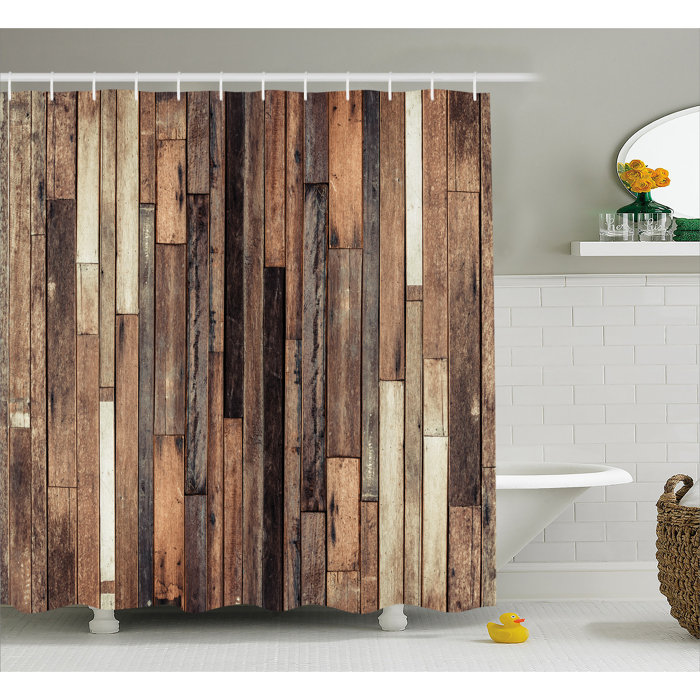 Wooden Old Floor Rustic Style Shower Curtain Wooden Old Floor Rustic Style Shower Curtain