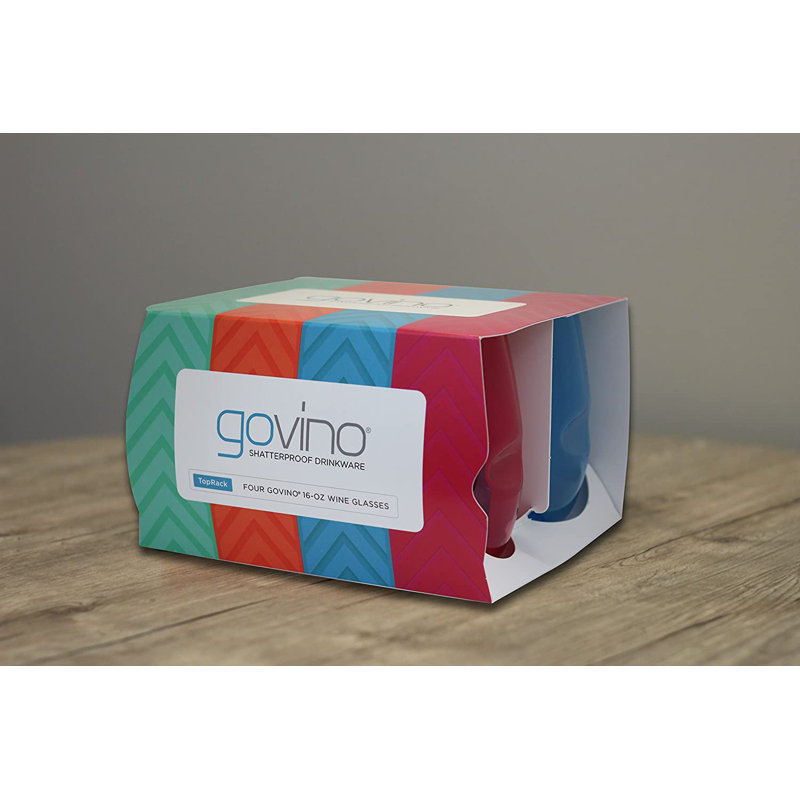 Govino Jewel Tone 4 Piece 16 Oz Plastic Stemmed Wine Glass Set Reviews Wayfair