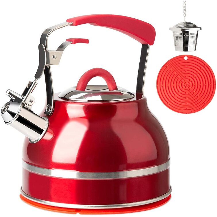 Zing Trivet Red Silicone Hot Tea Pot Pan Stand Heat Resistant Worktop Protector