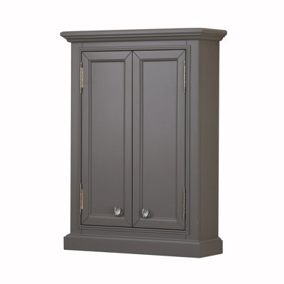 Anjila 24" W x 33" H x 8" D Solid Wood Wall Mounted Bathroom Cabinet