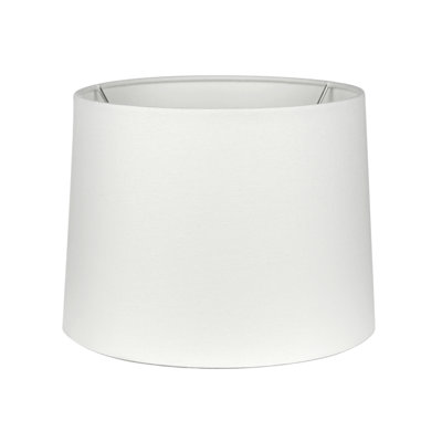 7.5'' H x 10" W Linen Drum Lamp Shade ( Uno ) in White