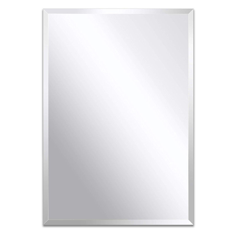 frameless beveled mirror