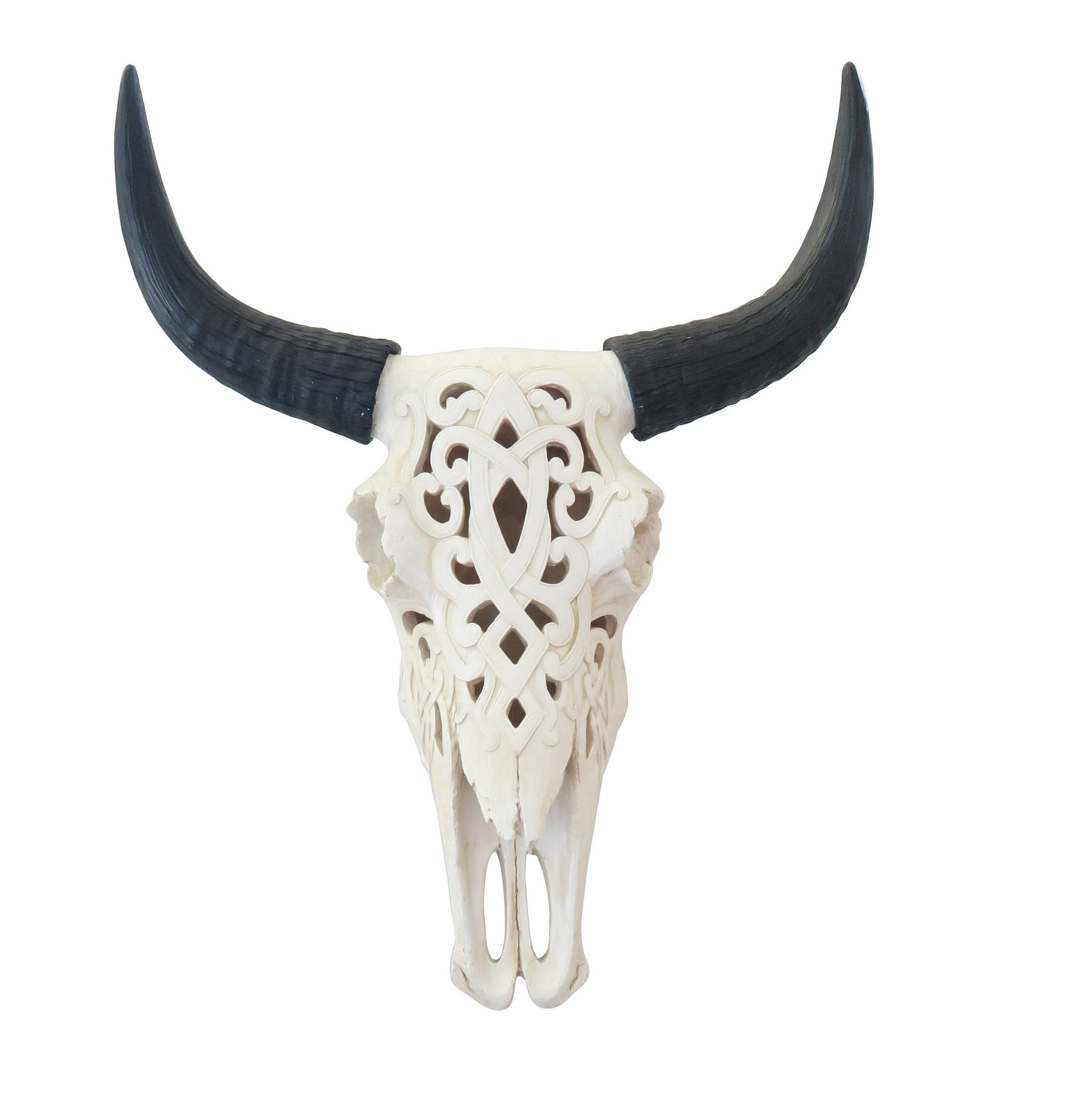 Other Taxidermy Resin Leather Steer Skull Horns Wall Mount Bull Leather Steer Skull Horns Wall Mount