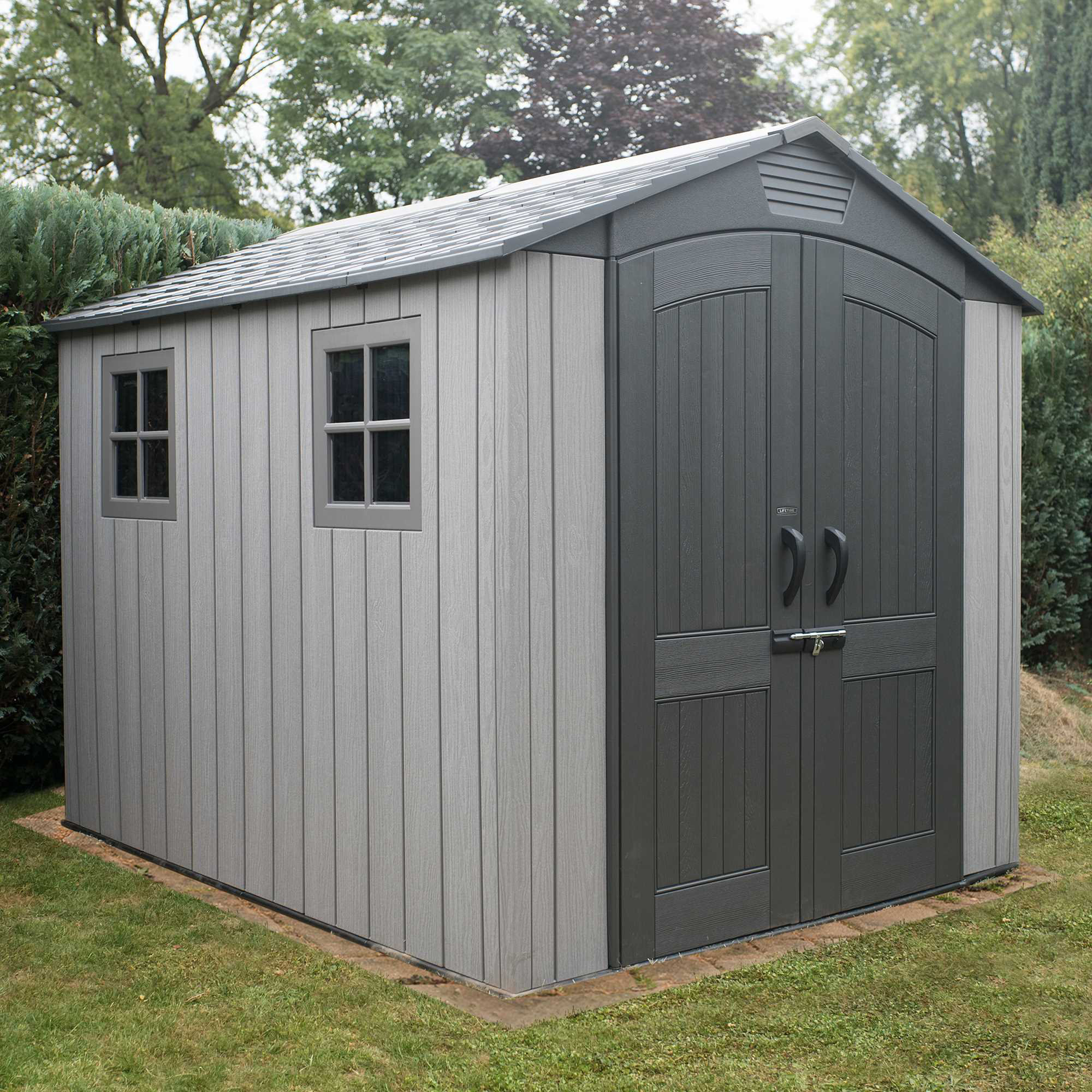 Lifetime 7 Ft W X 9 Ft D Apex Plastic Shed Wayfair Co Uk
