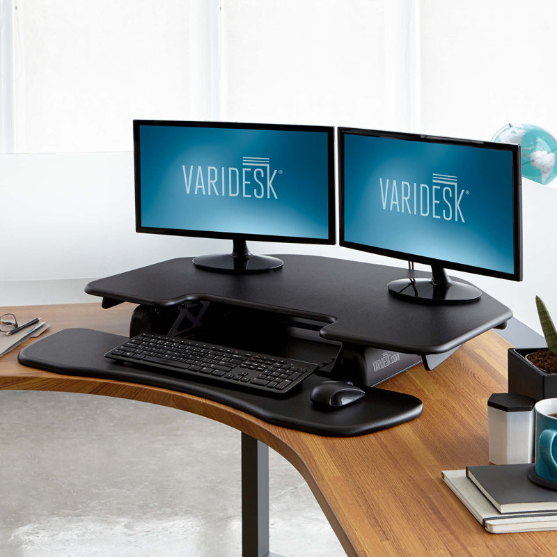 Varidesk Cube Corner Height Adjustable Standing Desk Converter