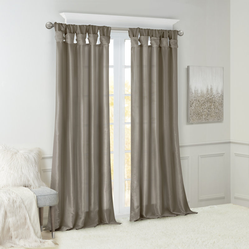Rivau Light-Filtering Single Curtain Panel Size per Panel: 50" W x 120" L, Curtain Color: Ivory