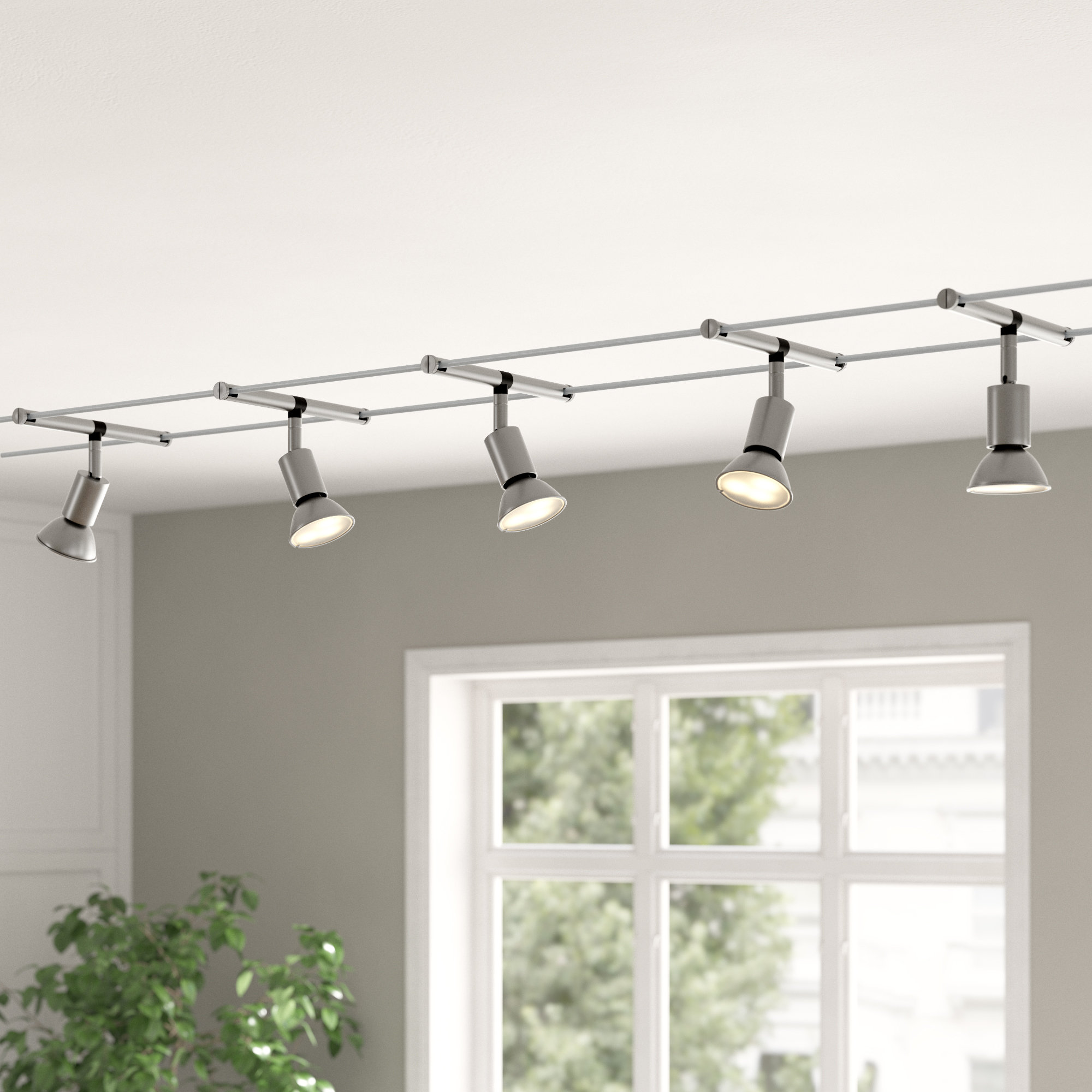Paulmann 4 LED Light Complete Metal Track Ceiling Light Kit White Mat Finish