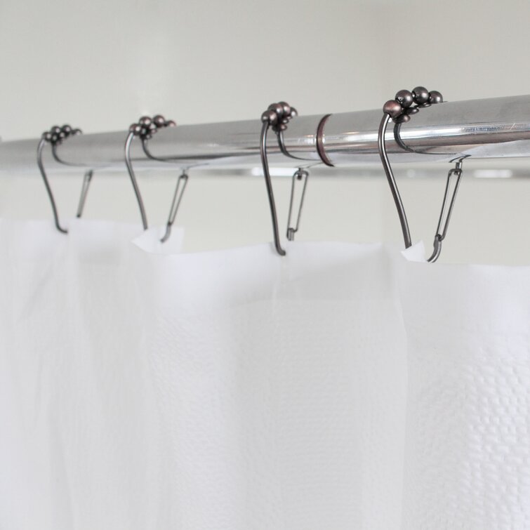 Splash Home Premium Spring Roller Shower Curtain Hooks & Reviews | Wayfair