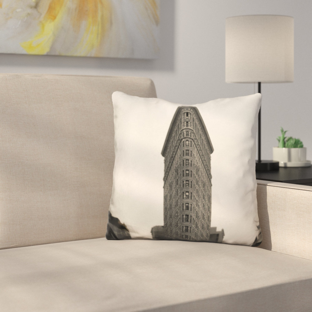 East Urban Home Flatiron Building Nyc Throw Pillow Wayfair