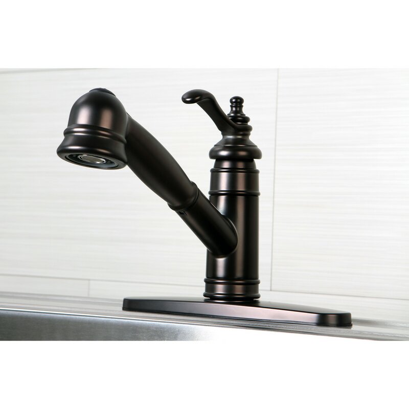 Kingston Brass Templeton Pull Out Single Handle Kitchen ...