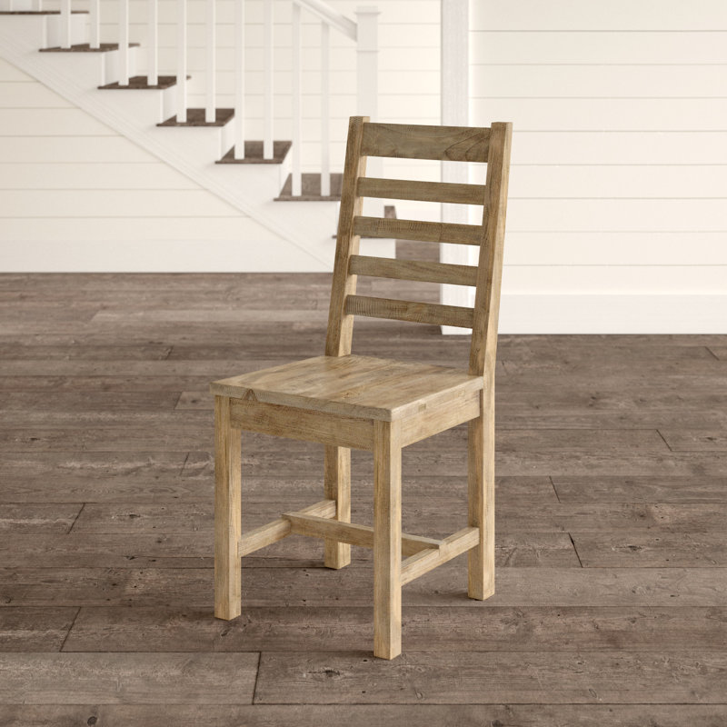 Kinston Solid Wood Ladder Back Side Chair in Desert Gray