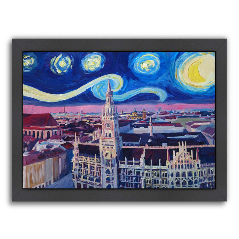 East Urban Home Starry Night In Munich Van Gogh Inspirations