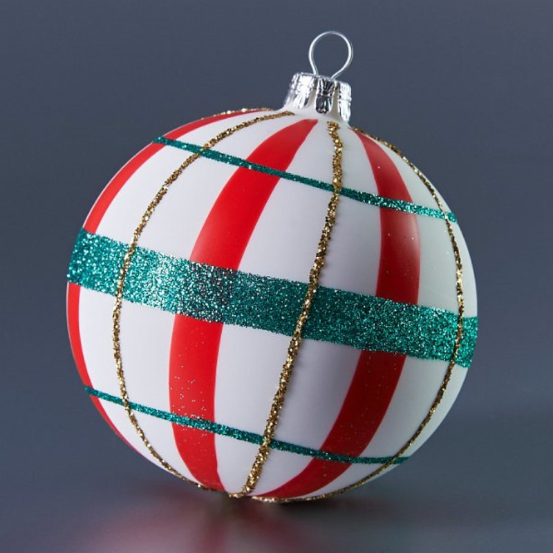 plaid ball christmas ornaments