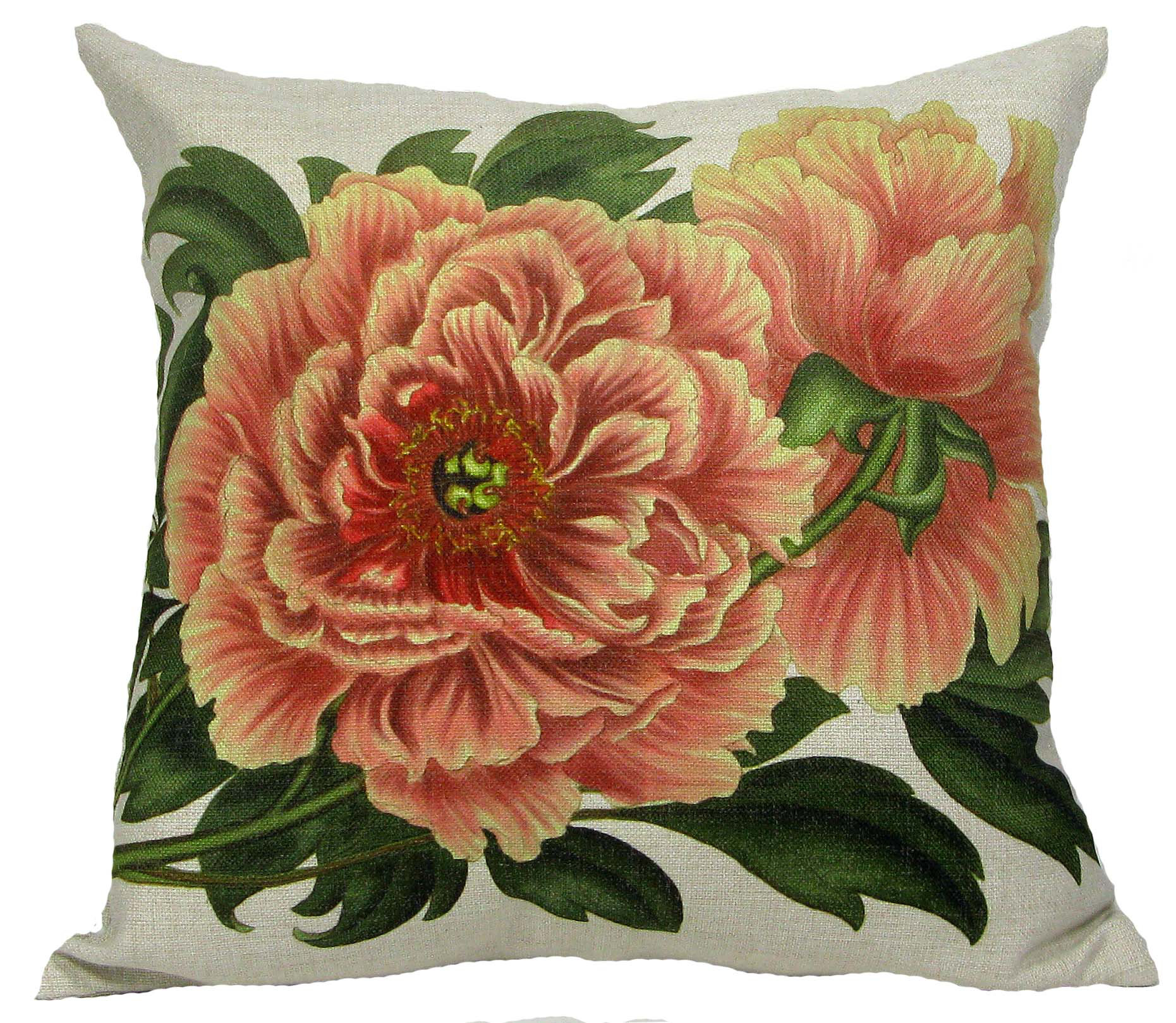 peony throw pillow