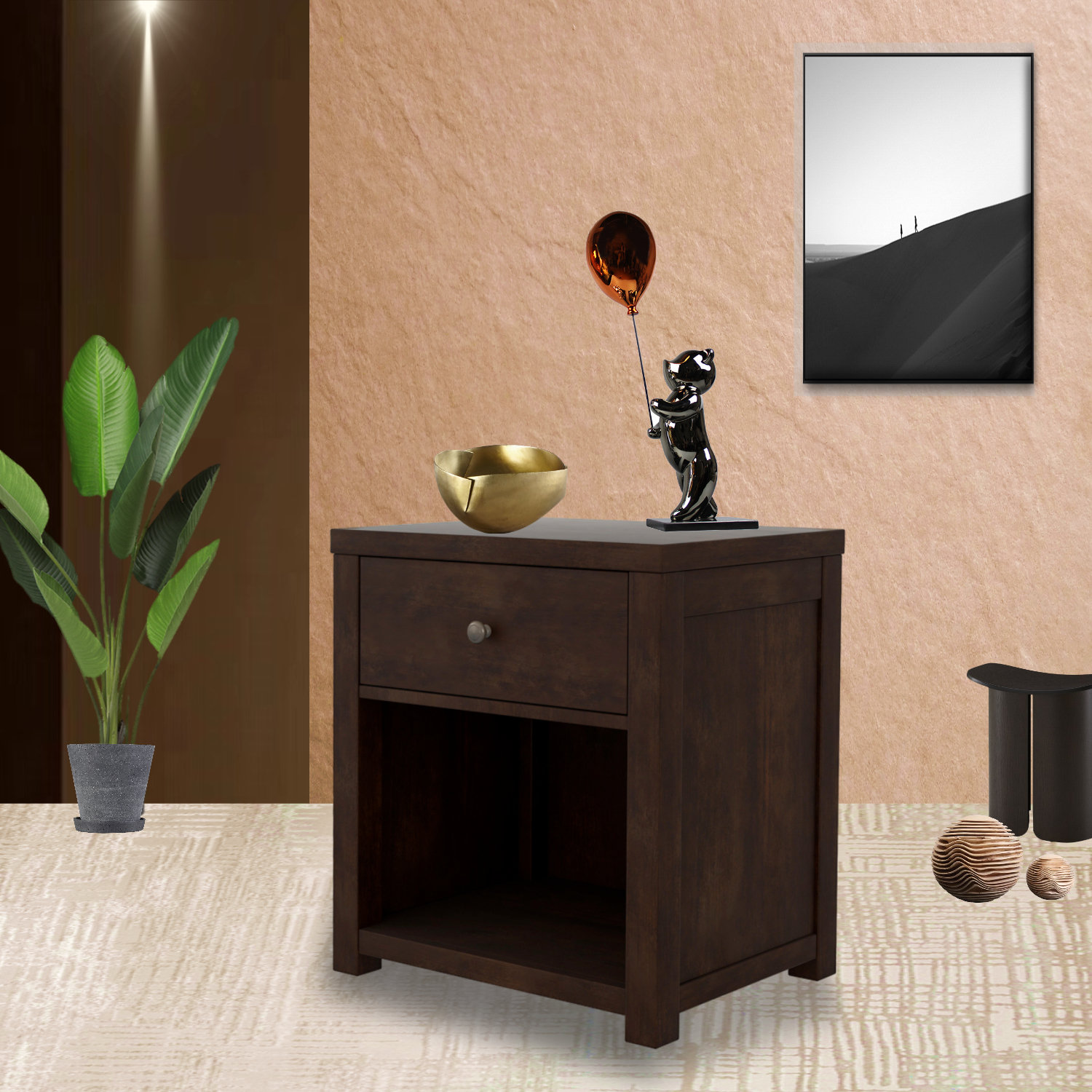 Winston Porter Eusebia Solid + Manufactured Wood Nightstand Wayfair