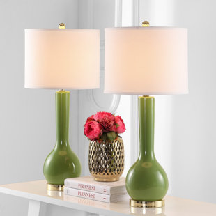 green base table lamps